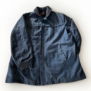 Vintage Sears Outerwear Insulated Sherpa Lined‎ Work Coat Jacket Men's 44 Blue